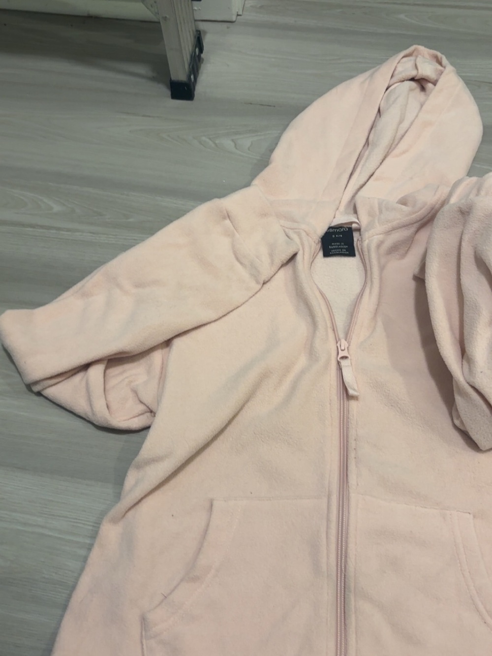 Soft Hooded Zip-Up Jacket - Light Pink